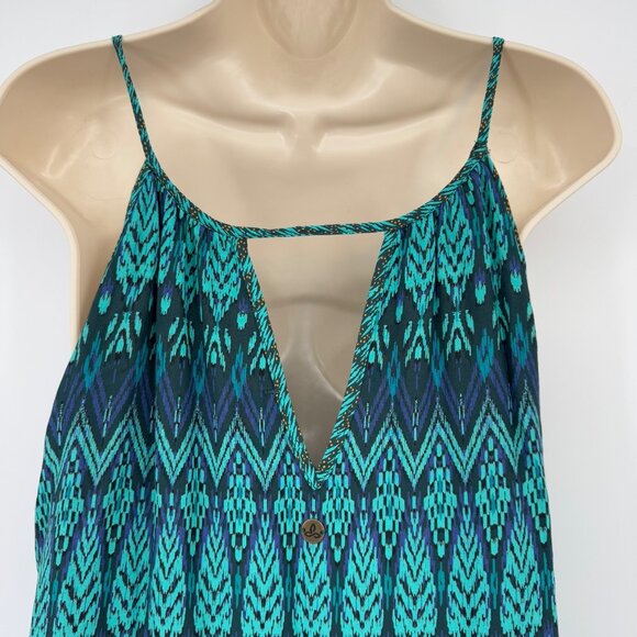 Prana Nari Midi Dress Green Blue Womens Size Large Sundress Halter Lightweight - Picture 8 of 12